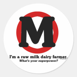 Ungekochte Milch-MolkereiBauer Runder Aufkleber