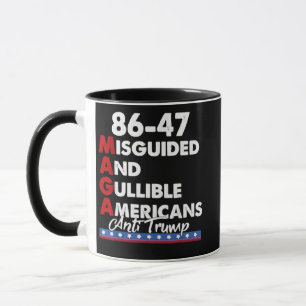 Ungeleitete und Gullible Amerikaner 86-47 Tasse