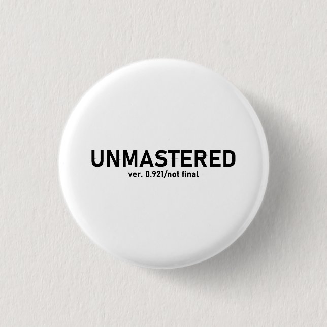 Ungemasterter Audio-T - Shirt - Creative Glitch St Button (Vorderseite)