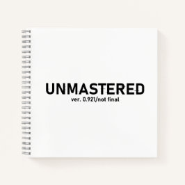 Ungemasterter Audio-T - Shirt - Creative Glitch St Notizbuch