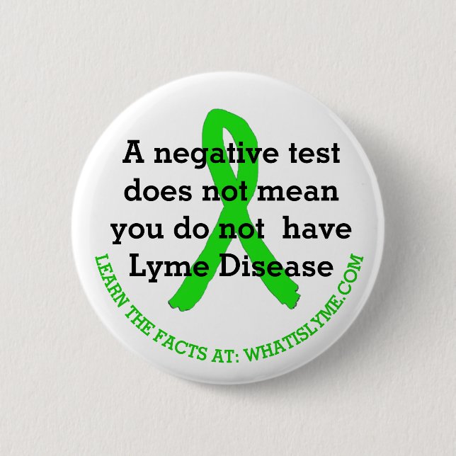 Ungenauer Lyme-Borreliose-Prüfungs-Tatsachenknopf Button (Vorderseite)