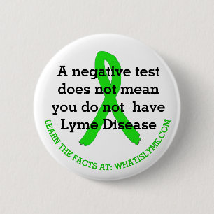 Ungenauer Lyme-Borreliose-Prüfungs-Tatsachenknopf Button