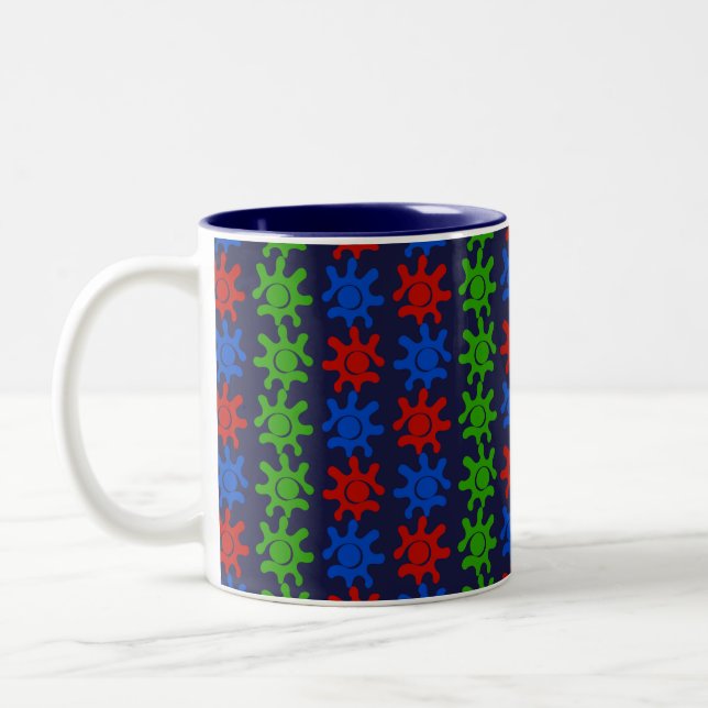 Ungerade Abstrakte MusterTasse Zweifarbige Tasse (Links)