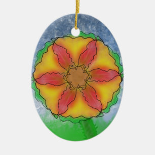Ungerade Blume Keramik Ornament