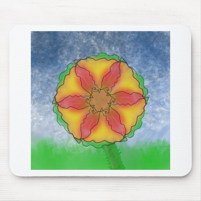 Ungerade Blume Mousepad (Vorne)