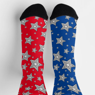 ungerade Socken mit Sternen