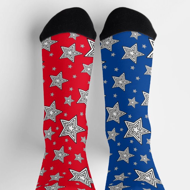 ungerade Socken mit Sternen (Oben)