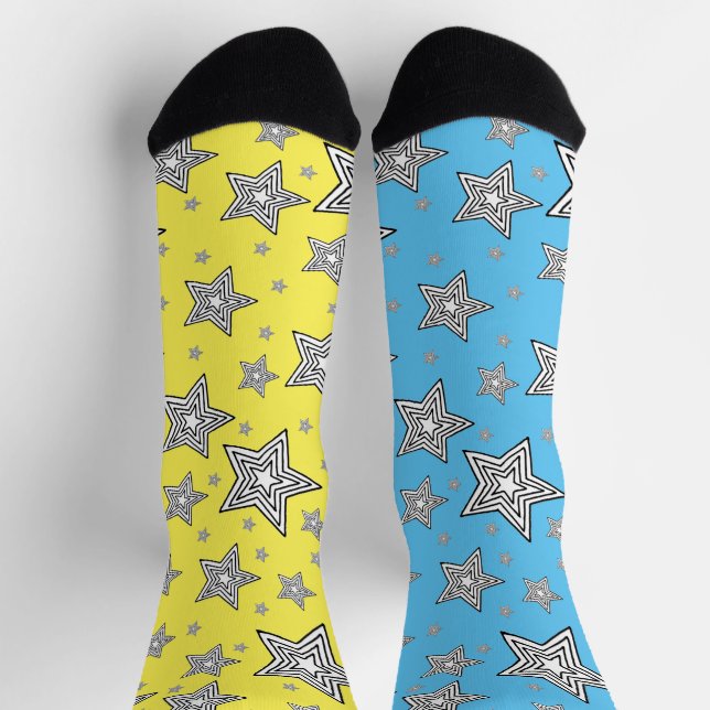 ungerade Socken mit Sternen (Oben)