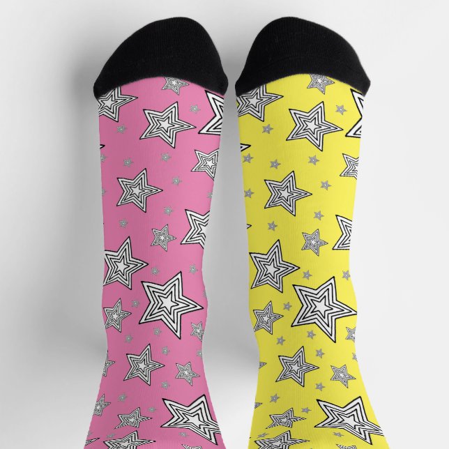 ungerade Socken mit Sternen (Oben)