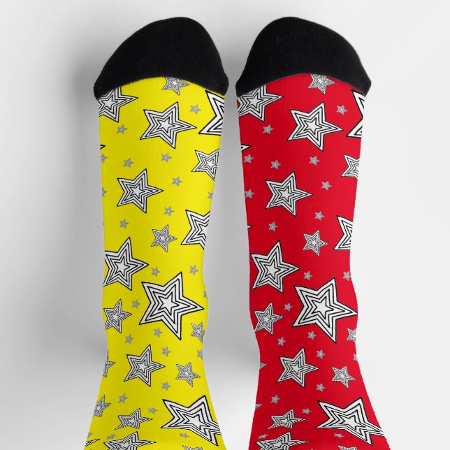 ungerade Socken mit Sternen (Oben)