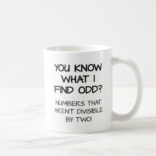 Ungerade Zahlen Lustiger Becher Kaffeetasse