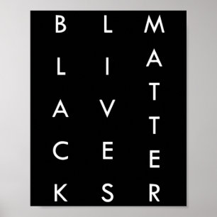 Ungerechtigkeit enthüllt die schwarze Lebensbewegu Poster