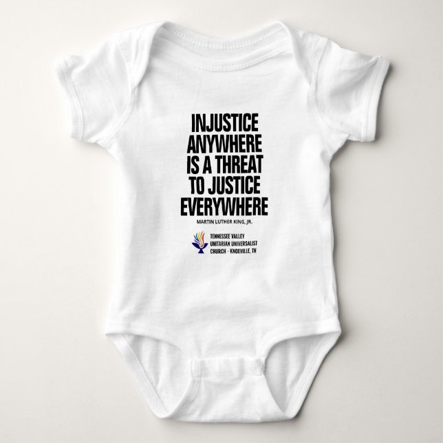 Ungerechtigkeit / Justiztelegramm Baby Strampler (Vorderseite)