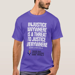 Ungerechtigkeit / Lila Justiz T-Shirt