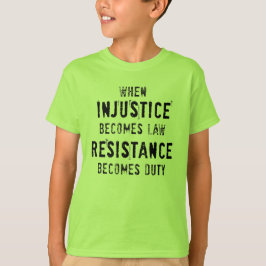 Ungerechtigkeit und T-Shirt für Kinder