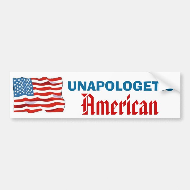Ungerührter Amerikaner Autoaufkleber (Vorne)