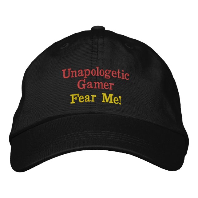 Ungerührter Gamer! Bestickte Baseballkappe (Vorderseite)