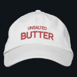 ungesalzener Butter Bestickte Baseballkappe<br><div class="desc">Fügen Sie Ihrem Kleiderschrank eine Touch herzhaften Stils mit unserem Salted Butter bestickten Baseball Cap hinzu. Diese Kappe zeichnet sich durch eine skurrile Gestaltung eines gesalzenen Butterkits aus, bestickt für ein hochwertiges Finish. Egal, ob Sie einen lässigen Tag ausgehen oder ein paar Bestellungen machen, diese Kappe wird Ihnen sicher einen...</div>
