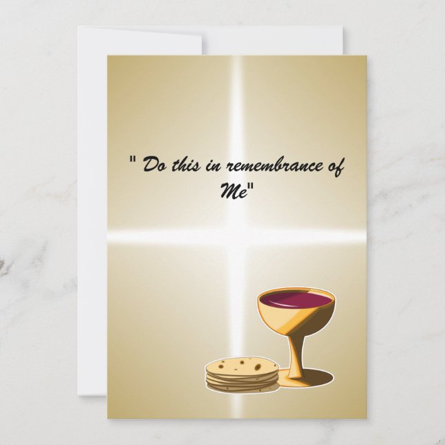 Ungesäuertes Brot und Wein Das letzte Abendessen O (Vorderseite)