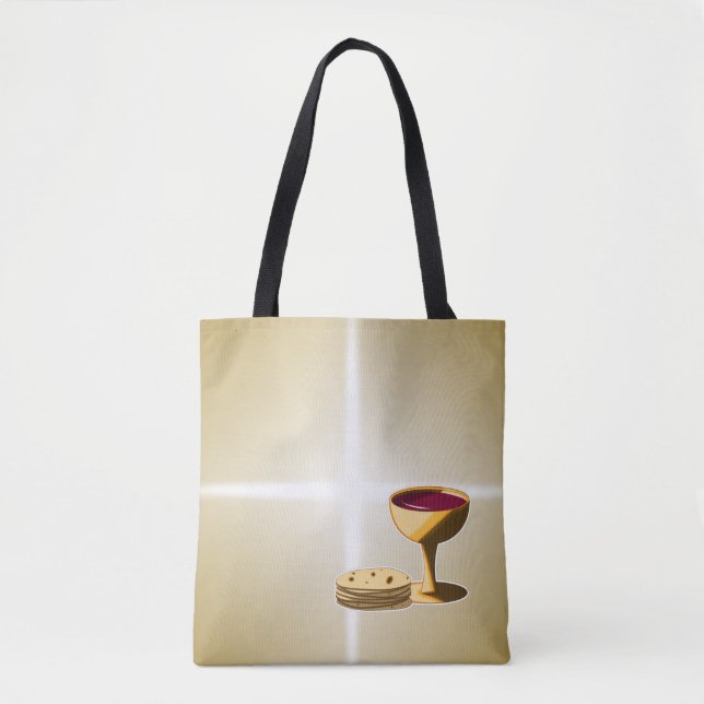 Ungesäuertes Brot und Wein Das letzte Abendessen O Tasche (Vorderseite)