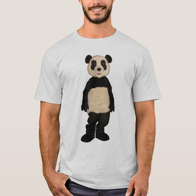 Ungeschickter Panda-Rauten-T - Shirt (Vorderseite)