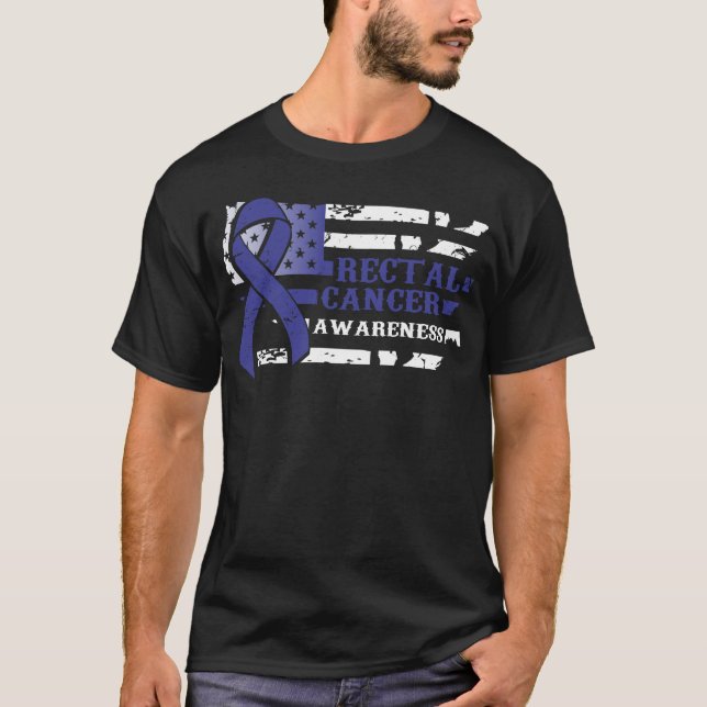 Ungeschicktes Art USA-Flaggen-rektaler T-Shirt (Vorderseite)