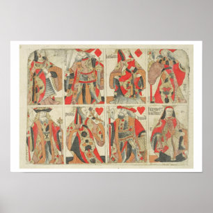 Ungeschnittene Spielkarten, Ende des 18. Poster