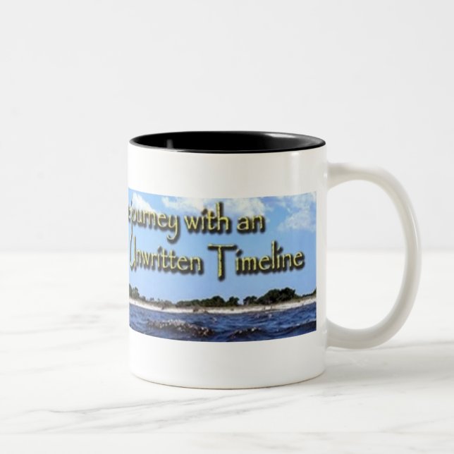 Ungeschriebene Timelinekaffee-Tasse Zweifarbige Tasse (Rechts)