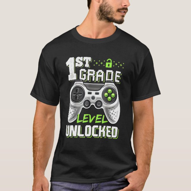 Ungesichertes Videospiel der 1. Klasse bis zur Sch T-Shirt (Vorderseite)
