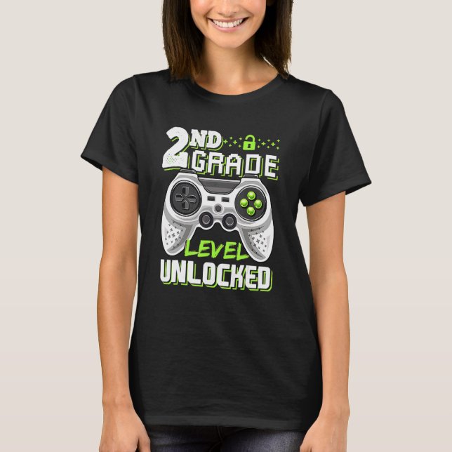 Ungesichertes Videospiel der zweiten Stufe zurück  T-Shirt (Vorderseite)