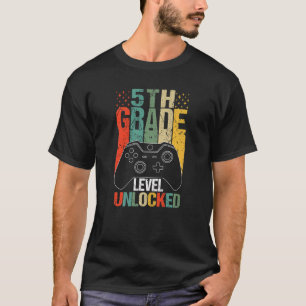Ungesperrter Video-Gamer der 5. Stufe zurück zur S T-Shirt