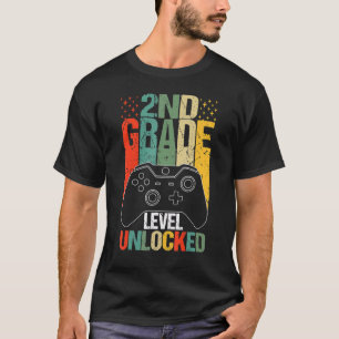Ungesperrter Videogamer der zweiten Stufe Vintag z T-Shirt