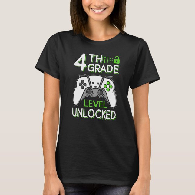 Ungesperrtes VideoGame-Gamer der vierten Stufe Zur T-Shirt (Vorderseite)