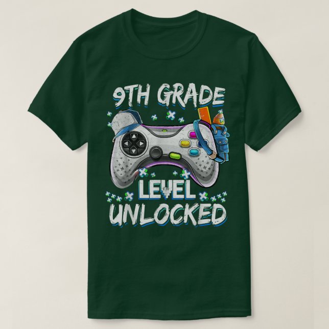 Ungesperrtes Videospiel der 9. Klasse zurück zur S T-Shirt (Design vorne)