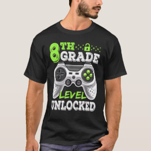 Ungesperrtes Videospiel der achten Stufe zurück zu T-Shirt