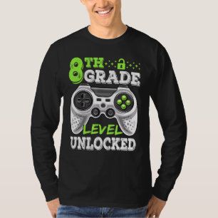 Ungesperrtes Videospiel der achten Stufe zurück zu T-Shirt