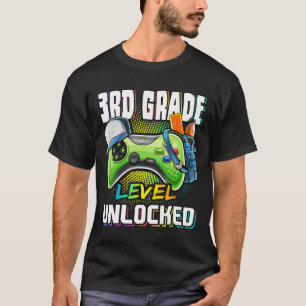 Ungesperrtes Videospiel der dritten Stufe zurück z T-Shirt