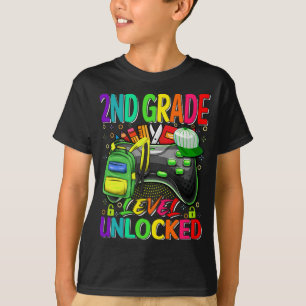 Ungesperrtes Videospiel der zweiten Stufe zurück z T-Shirt