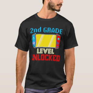 Ungesperrtes Videospiel der zweiten Stufe zurück z T-Shirt