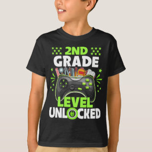 Ungesperrtes Videospiel der zweiten Stufe zurück z T-Shirt