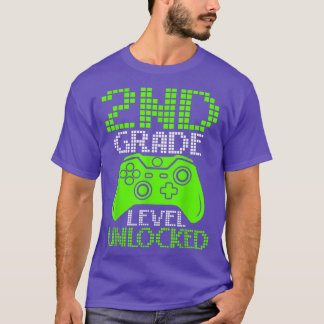 Ungesperrtes Videospiel der zweiten Stufe zurück z T-Shirt