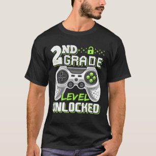 Ungesperrtes Videospiel der zweiten Stufe zurück z T-Shirt