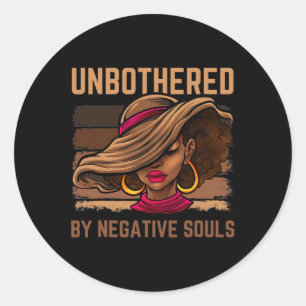 Ungestört Sy Black Queen African American Women L Runder Aufkleber