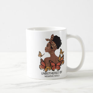 Ungestört von negativen Soulen Afro Black Girl But Kaffeetasse