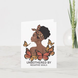 Ungestört von negativen Soulen Afro Black Girl But Karte