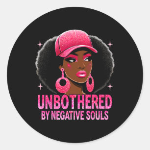 Ungestörte Sy Black Queen American Ladys Runder Aufkleber