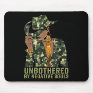 Ungestörter Western Black Cowgirl Camouflage Camou Mousepad