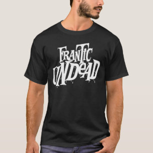 "Ungestümer untoter" weißer Logo-Schwarz-T - Shi T-Shirt