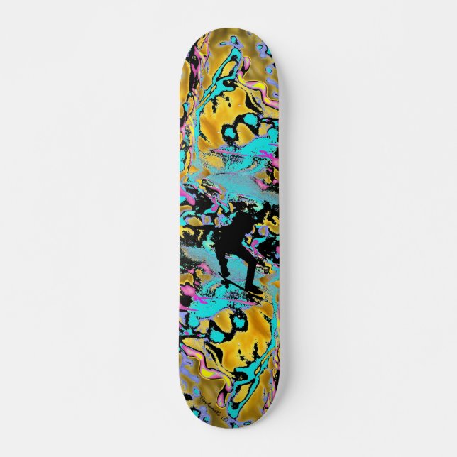 ungestümes Neon Skateboard (Vorne)