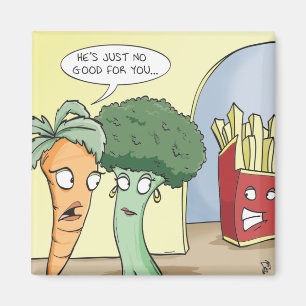 Ungesunde Fertigkost Magnet